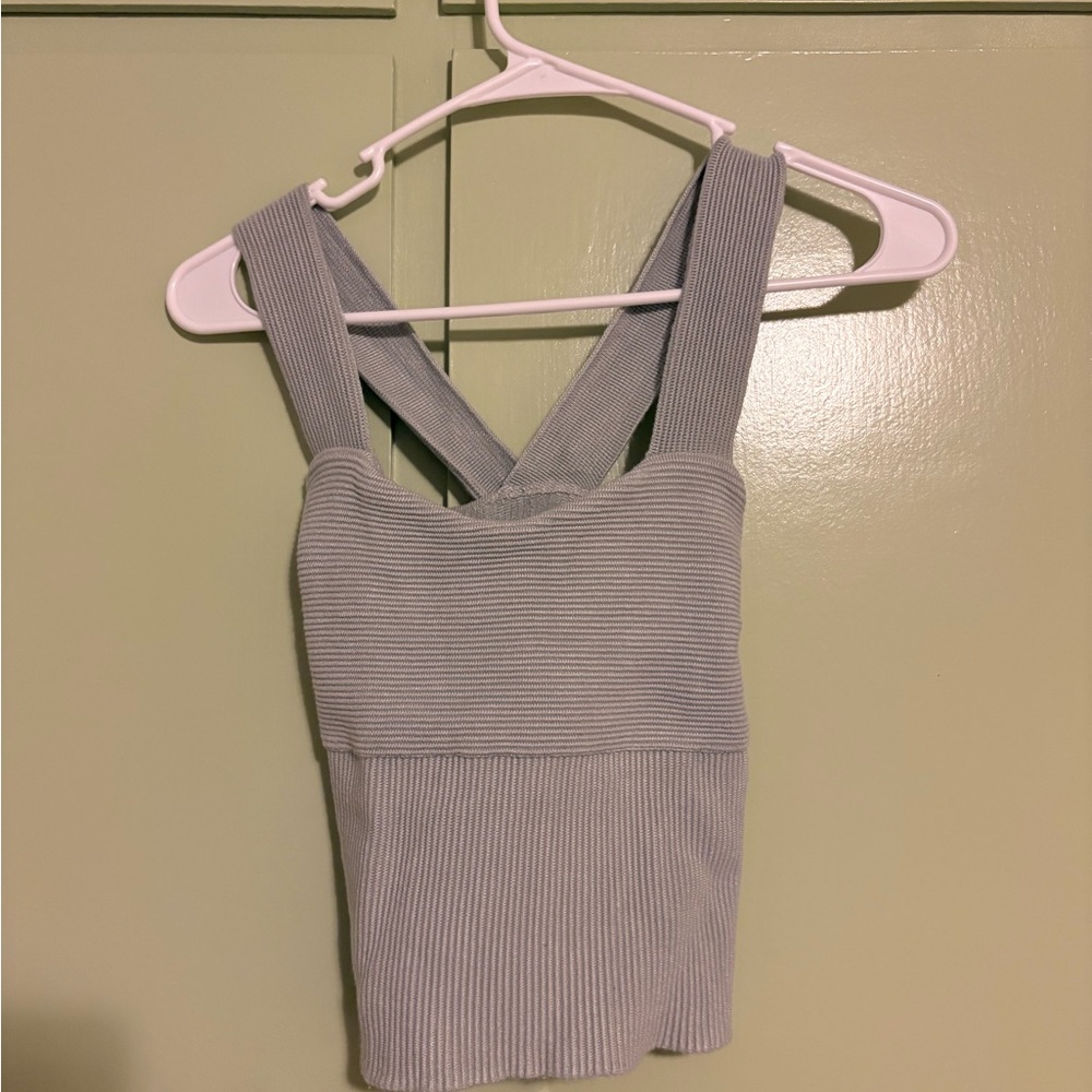 Abercrombie & Fitch Light Gray Knit Top